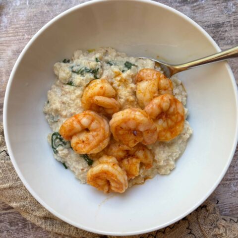 Paleo Garlic Shrimp Risotto