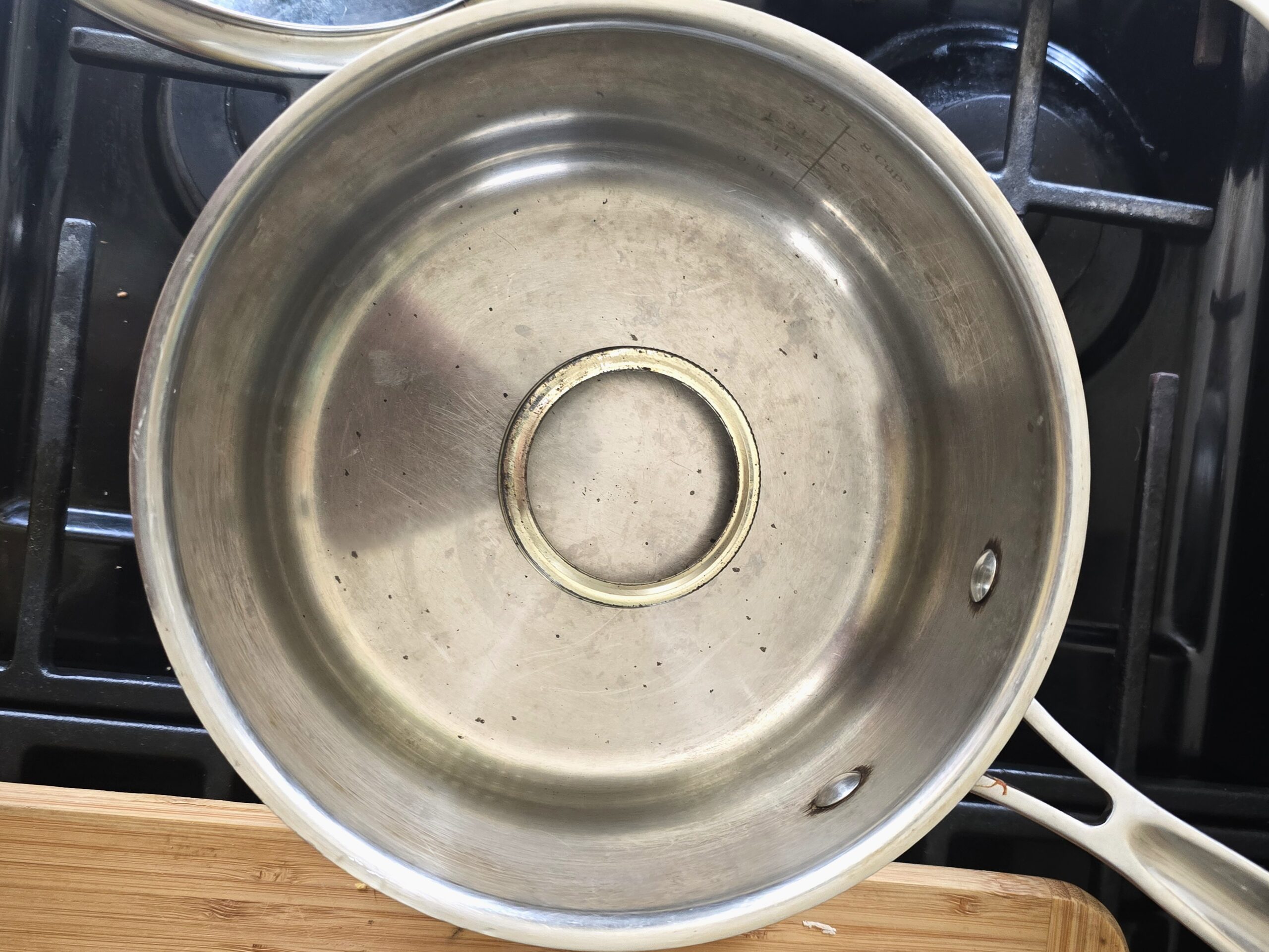 Canning ring in a metal pot