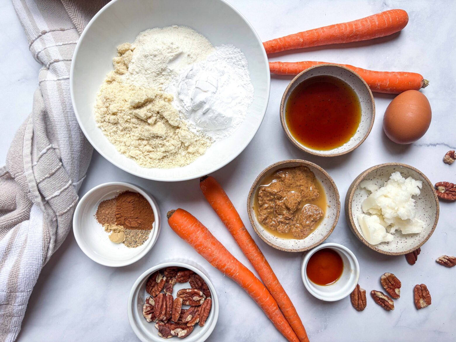 Ingredients for Carrot Cake Breakfast Bars