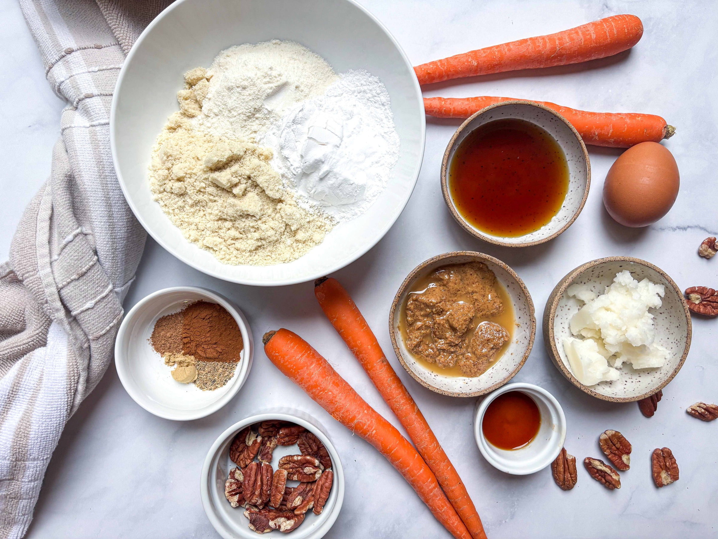 Ingredients for Carrot Cake Breakfast Bars