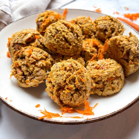 Finished Carrot Cake Breakfast Bars on a plate