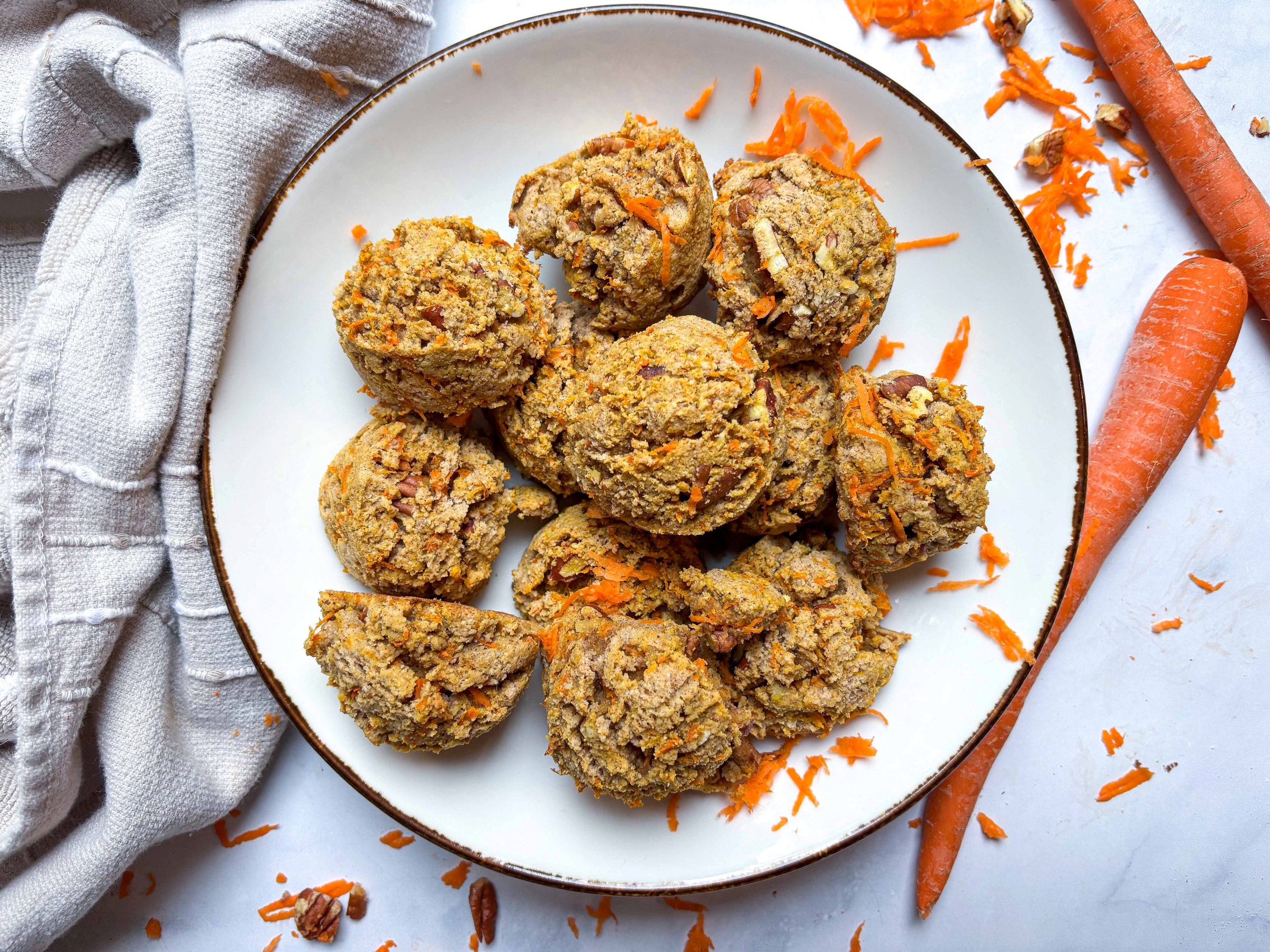 Finished Carrot Cake Breakfast Bars on a plate