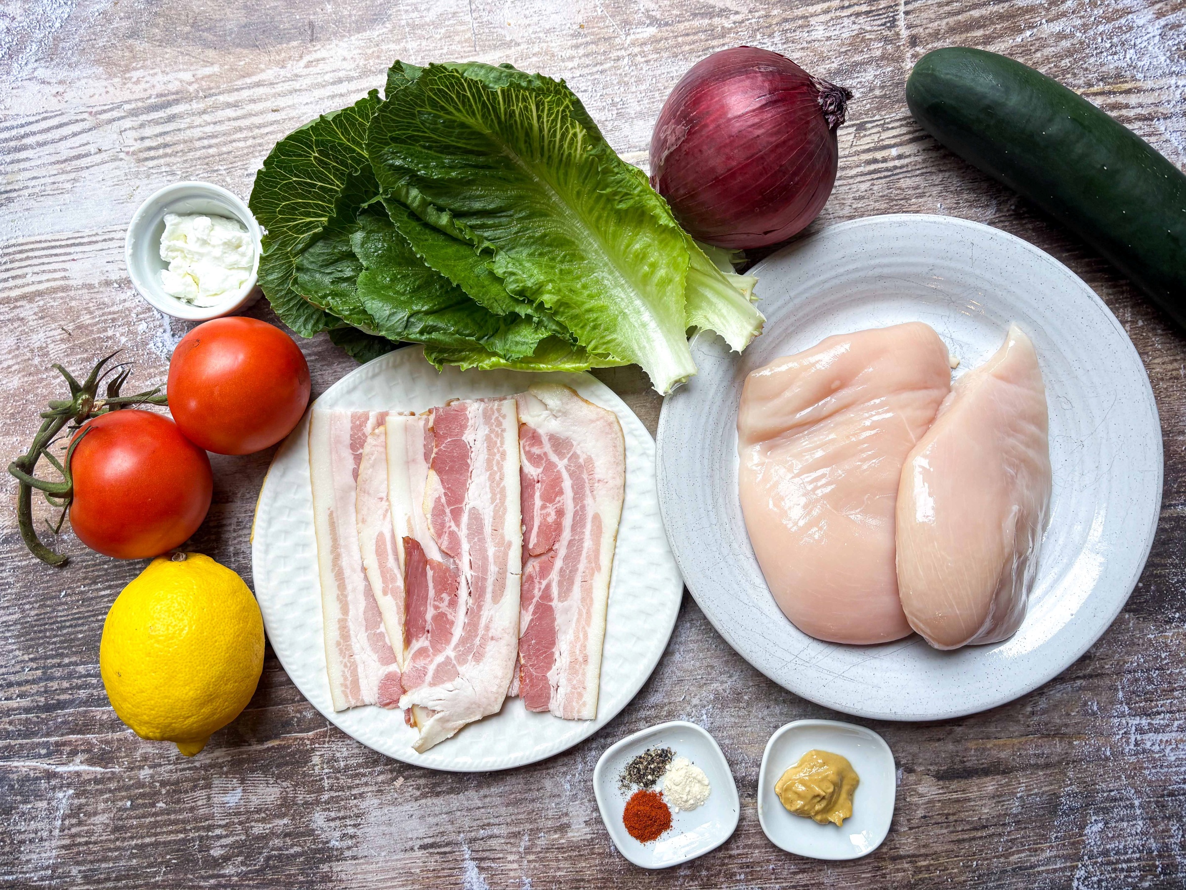 Raw ingredients for Chicken Lettuce Wraps