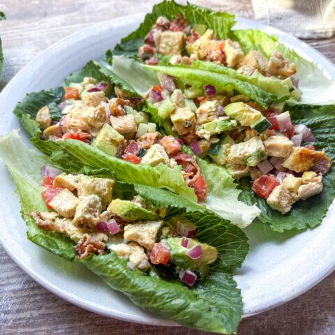 Chicken Lettuce Wraps on a plate.