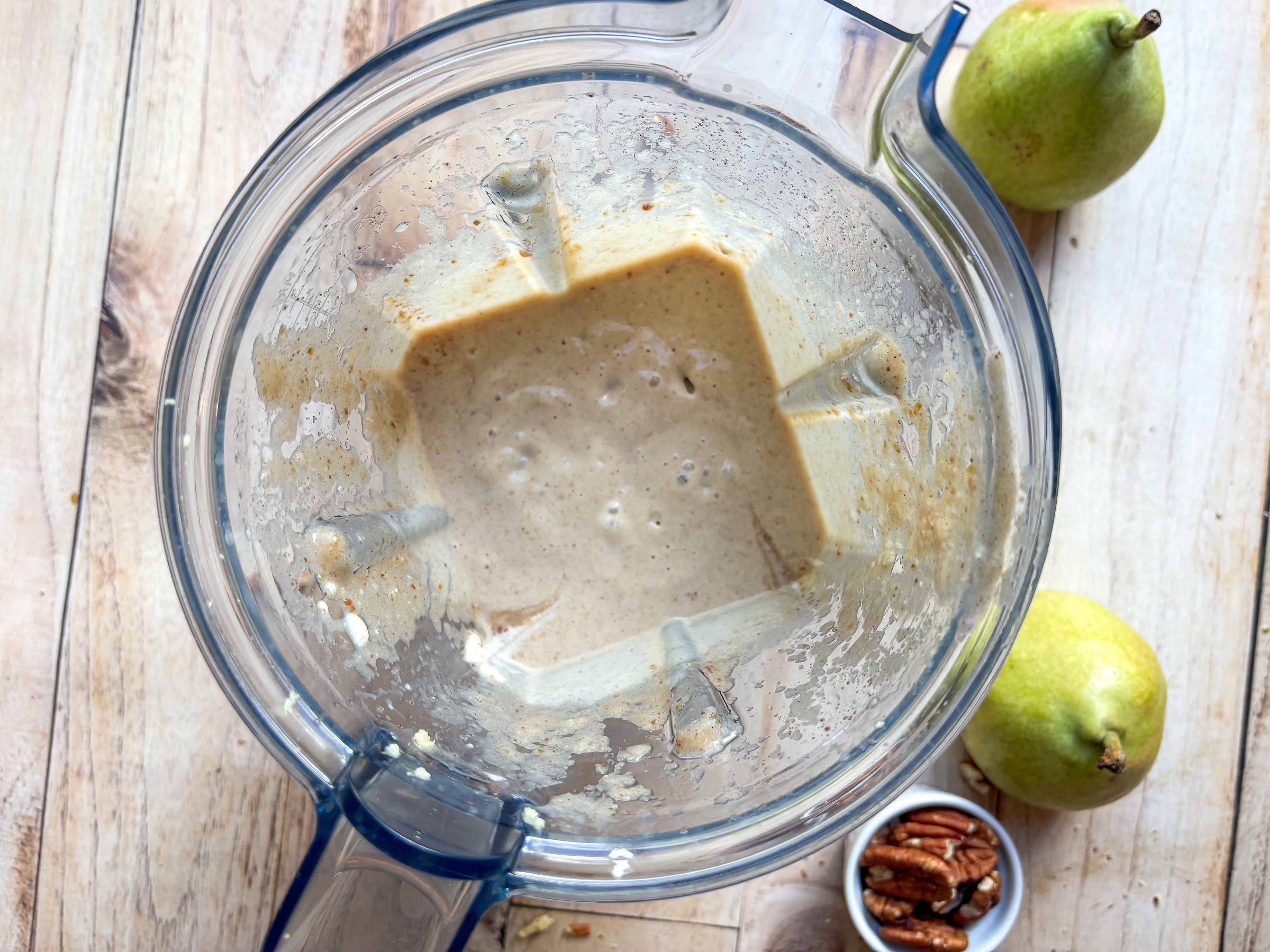 Ginger smoothie blended.